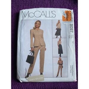 McCalls 9097 suit jacket skirt pants sewing pattern size 12